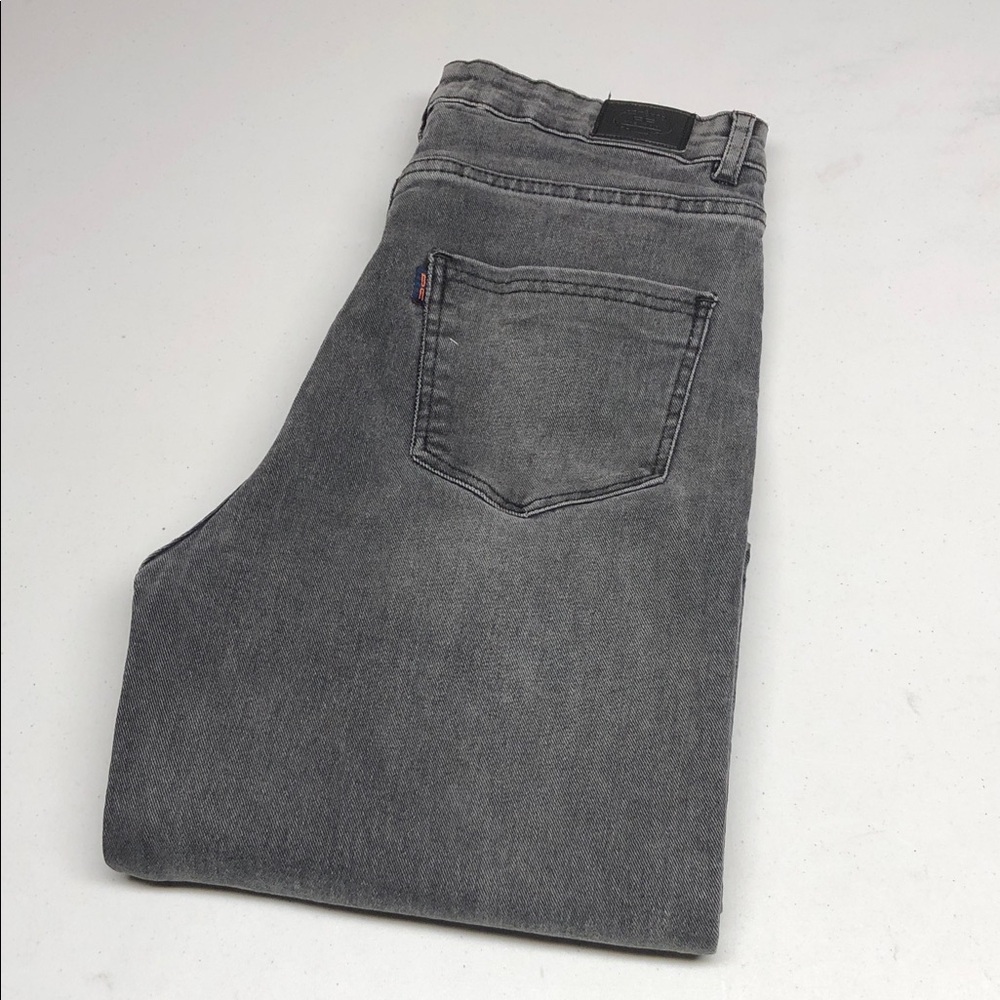 DENIM CREATION MUMBAI GRAYWASH STRAIGHT WIDE LEG JEANS 28x28 ⭐️